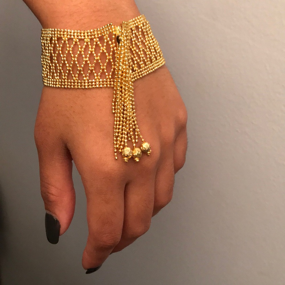 NEW GOLD DRAPING BRACELET FROM INDIA